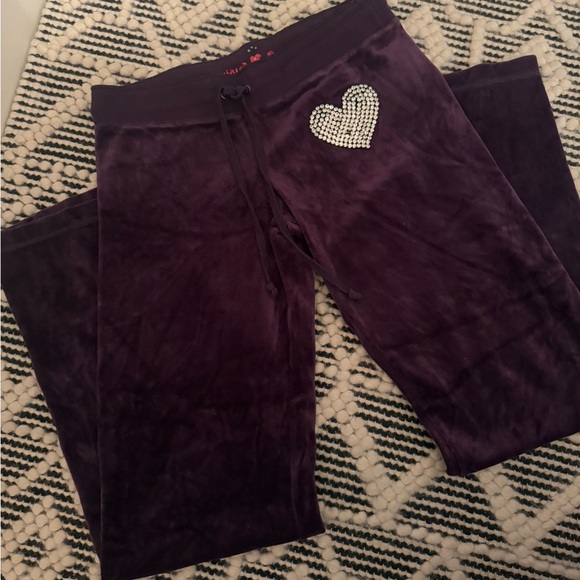 TWISTED HEART Pants - Twisted Heart Purple Track Set with Rhinestone Heart